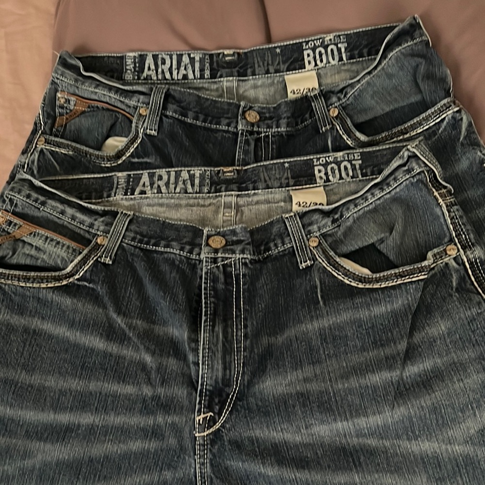Mens Ariat Low Rise Boot Cut Jeans 42/30